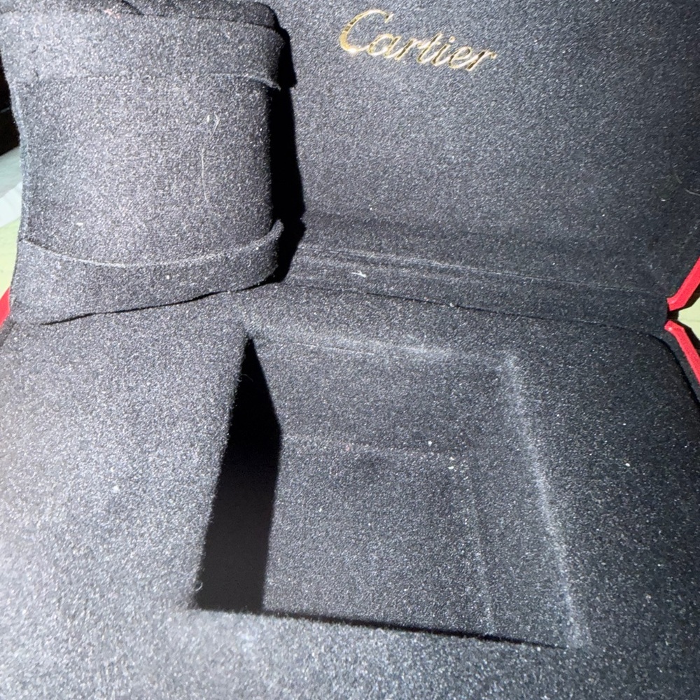 Cartier red and black watch presentation box with gold logo and a extra box - Picture 8 of 12